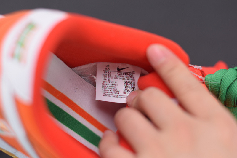 nike dunk low nike red orange green cz5130-600