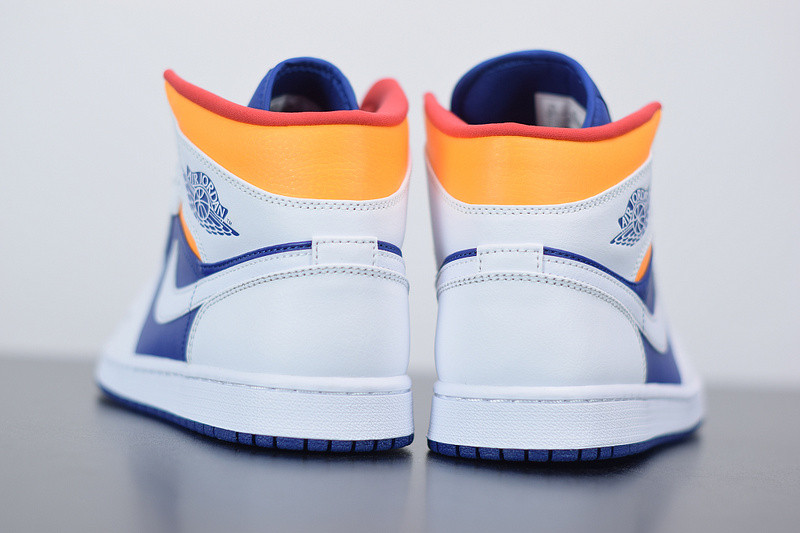 air jordan 1 mid royal blue laser orange 554724-131