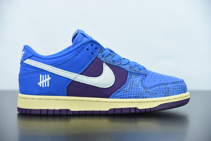 undefeated x nike dunk low ‘royal/purple’ dh6508-400