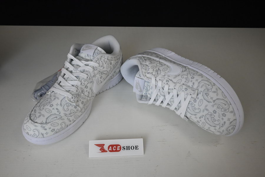 nike dunk low “white paisley” dj9955-100