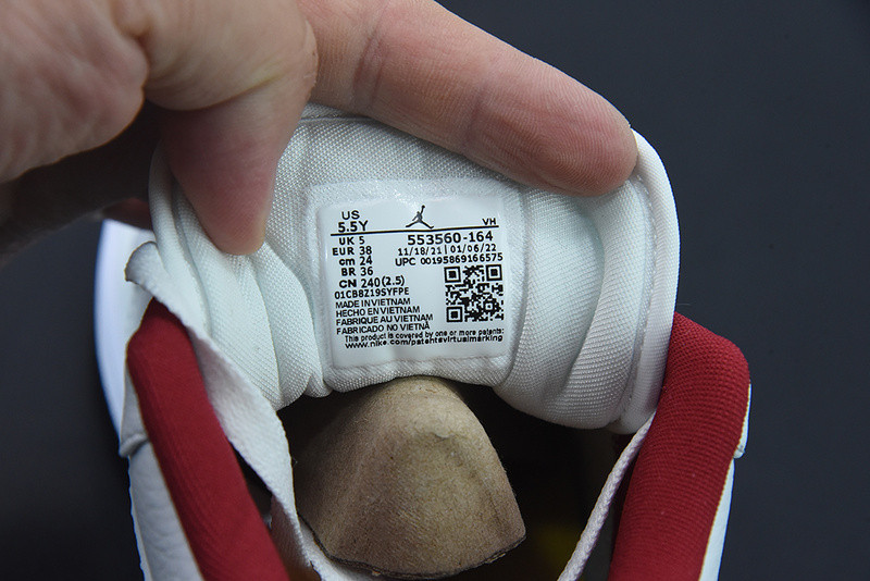 air jordan 1 low gs "white/red" 553560-164