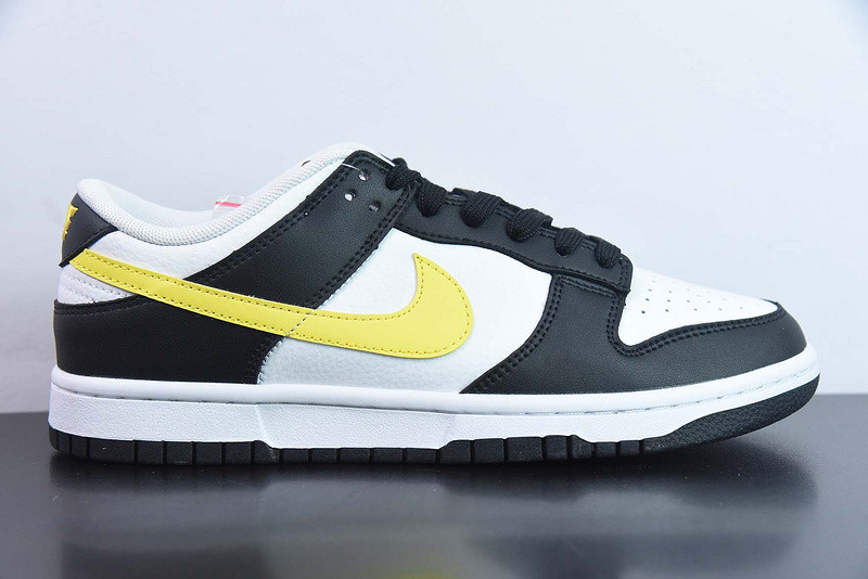 nike dunk low black yellow white fq2431-001