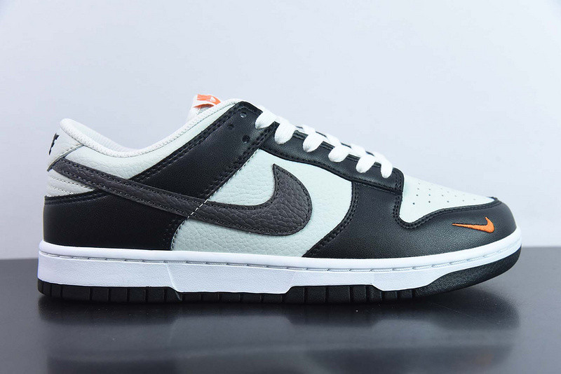 nike dunk low black grey orange fn7808-001