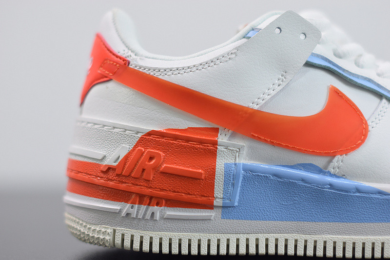 nike air force 1 shadow "summit white team orange" cq9503-100