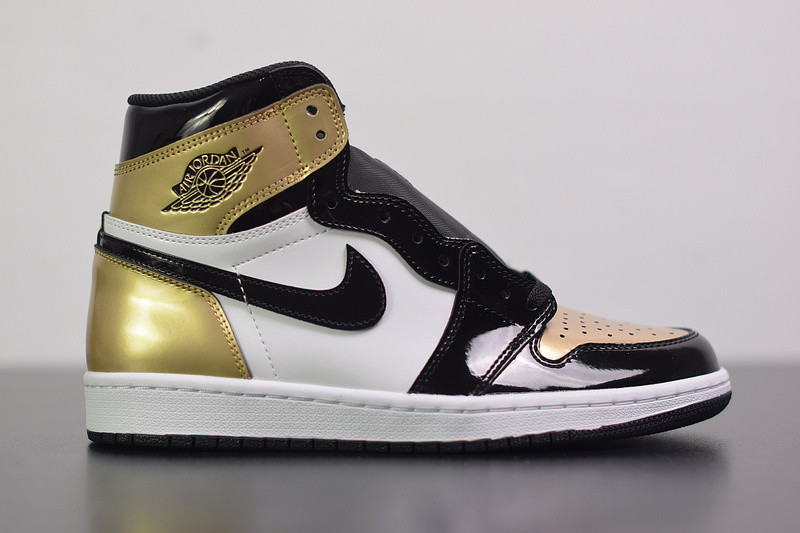 air jordan 1 retro high og nrg "gold toe" 861428-007